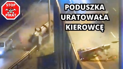 Poduszka zderzeniowa ratuje życie kierującego na S12 koło Lublina - ku przestrodze! STOP PIRAT