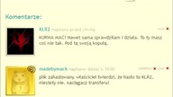 Sekcja komenatrzy w chomikuj.  - Zastraszenie.