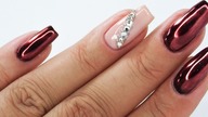 Mirror red metal vitrage nails / sunflower professional