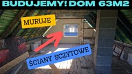 Budujemy! Dom na start 63 m2.  Cz. 28 Muruje ściany szczytowe.  Na działce! Vlog
