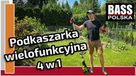 Podkaszarka wielofunkcyjna Bass Polska 4 w 1: Nożyce do żywopłotu, pilarka łańcuchowa, podkaszarka