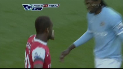Premier League sezon 2010/2011 Manchester City - Arsenal INTERWENCJA FABIAŃSKIEGO nr. 2