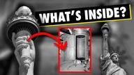 Whats inside the torch of the Statue of Liberty?