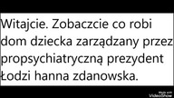 Protest antypsychiatryczny przed domem dziecka w Łodzi.