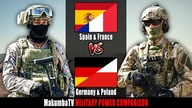 Hiszpania i Francja vs Niemcy i Polska 2024 | Porównanie siły militarnej