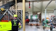 Assembly of production line elements in a chips factory
