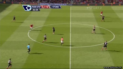 Premier League sezon 2009/2010 Man Utd 2-0 Stoke City Giggs