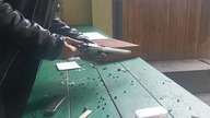 Loading Civil War Army Revolver with table press