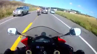 Jechali prawie 200 km/h na motocyklach - trafili na zator drogowy