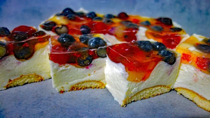 Sernik na zimno z owocami  BEZ PIECZENIA i bez wysiłku! Zawsze wychodzi!