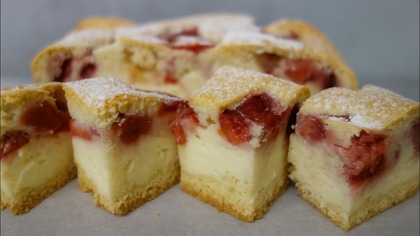 Ciasto z Truskawkami i Serem  Przepis Szybki i Sprawdzony