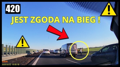 Spragniony pasażer papierosa musi gonić kierowcę