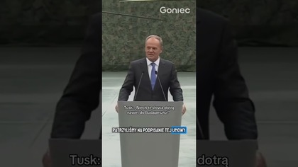 TUSK: Niech te słowa dotrą nawet do Budapesztu