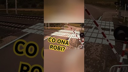 Centymetry od tragedii!  SUV kontra rogatki  #wypadek #kolej #polskiedrogi