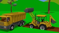 nowe bajki | Excavator and Truck in ACTION | set of animations for children | cartoon animation