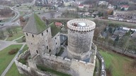 Będzin castle in Poland drone footage