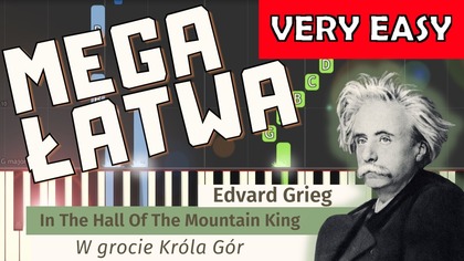 W grocie Króla Gór (Edvard Grieg) - Piano Tutorial (MEGA ŁATWA wersja)  NUTY W OPISIE 