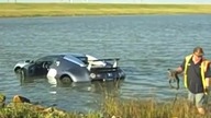 Bugatti Veyron towed from saltwater lagoon