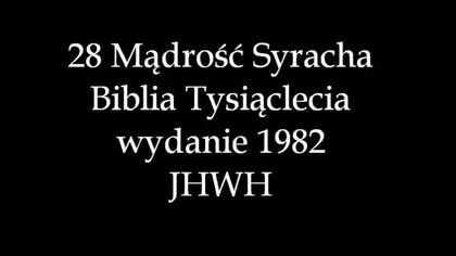 Mądrość Syracha audio.8+ Lektor PL