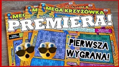Zdrapki Lotto  Premiera! 3 zdrapki Mega Krzyżówka!  Pierwsza wygrana! 
