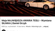 Największa AWARIA TESLI Część 5  #danielgrzyb #tesla