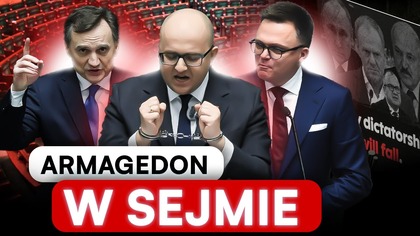 MATECKI ZAKUŁ SIĘ W KAJDANKI I POKAZAŁ SZOKUJĄCE ZDJĘCIA.  TOTALNA ZADYMA W SEJMIE
