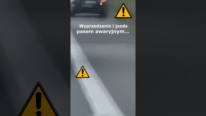 Wyprzedzanie i jazda pasem awaryjnym #shorts #rikordwidjo