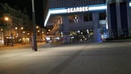 Market Square in Katowice (Poland) at night, Friday, April 24, 2020