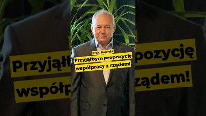 Prok.  Blajerski: Przyjąłbym propozycję współpracy z rządem! #polityka