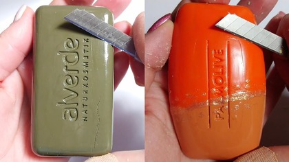 Soap Carving ASMR Relaxing Sounds no talking Satisfying ASMR Video