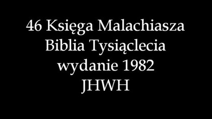 Ksiega Malachiasza Lektor PL