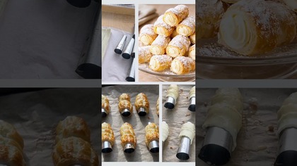  Rurki Kajmakowe w 15 MINUT! Lepsze niż z cukierni  #rurki #kajmak #deser #przepis #shorts