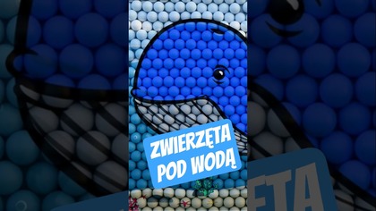Zwierzęta pod wodą dla dzieci z piłkami - wieloryb
