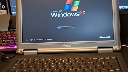 Retro Laptop Setup  #retro #retrotech #windowsxp #windowsvista #shorts
