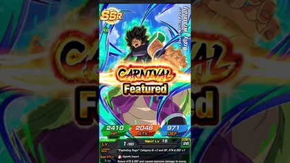 RISING DRAGON CARNIVAL WRATHFUL BROLY SUMMON DBZ DOKKAN NATTLE DOUBLE RATE