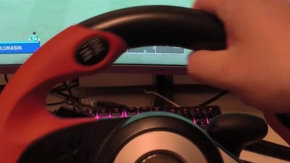 Playing FIFA 22...  but using Steering Wheel 