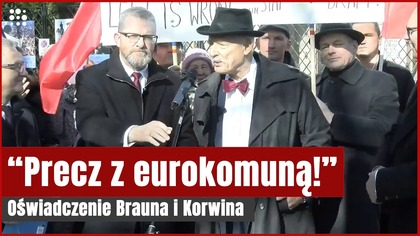 Braun zaskoczył na konferencji.  Wygłosił z Korwinem mocny apel | Gazeta.pl