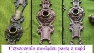 Czyszczenie mosiądzu pastą z mąki, ketchupem i pastą polerską do metalu.