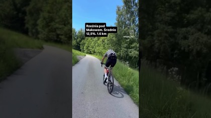 Rzeźnia pod Makowem.  12. 5 % średnio.  Momentami 16.  #kolarstwo #cycling