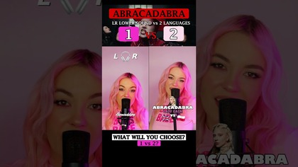 Singing Lady Gaga - Abracadabra | 1 VS 2 