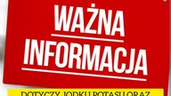 SZOKUJĄCE ROZPORZĄDZENIE W SPRAWIE JODKU POTASU NIE DOPUSZCZONEGO DO OBROTU