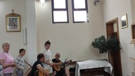 Medjugorje 17-06-2022 msza święta Surmanci w kościółku z cudownym Obrazem Jezusa Miłosiernego.