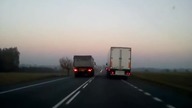 Bardzo niebezpieczne manewry ciężarówek