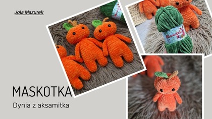 Jesienne maskotki z włóczki Aksamitek.