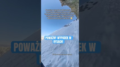 POWAŻNY WYPADEK W RYSACH!