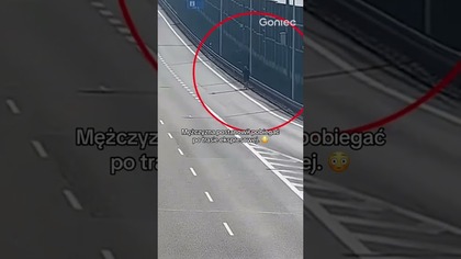 MĘŻCZYZNA POSTANOWIŁ POBIEGAĆ PO TRASIE EKSPRESOWEJ