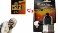 Kłódka MasterLock - 9 na 10 w skali bezpieczeństwa według producenta.