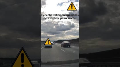 Kierunkowskaz nie upoważnia do zmiany pasa ruchu #shorts #rikordwidjo