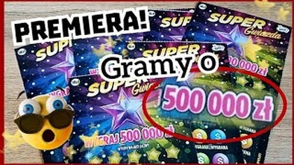 Zdrapki Lotto  Premiera! 7 zdrapek Super Gwiazda!  No faktycznie super! 
