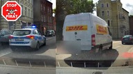 Pościg za skradzionym busem kurierskim w Tczewie.  STOP PIRAT